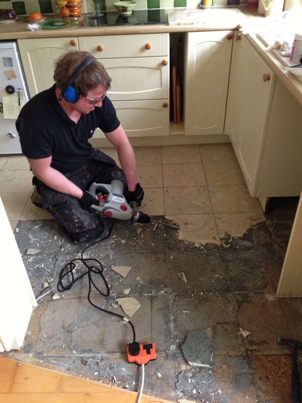 how to remove ceramic floor tiles from wood floors